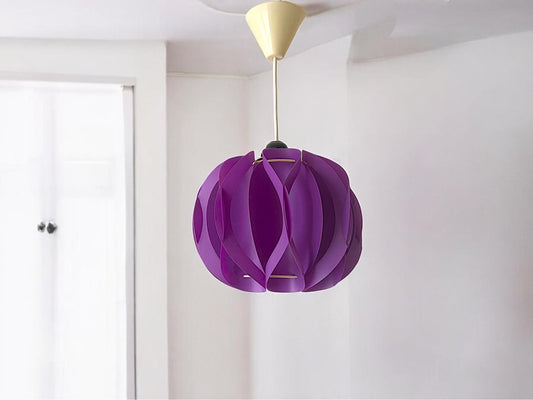 Purple acrylic hanging lamp