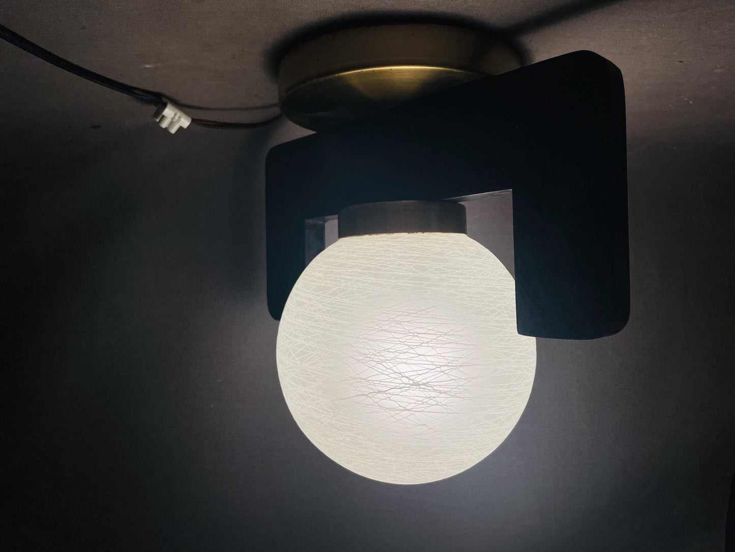 Flush ceiling mount light lights fixtures Spanish Mid Century Modern