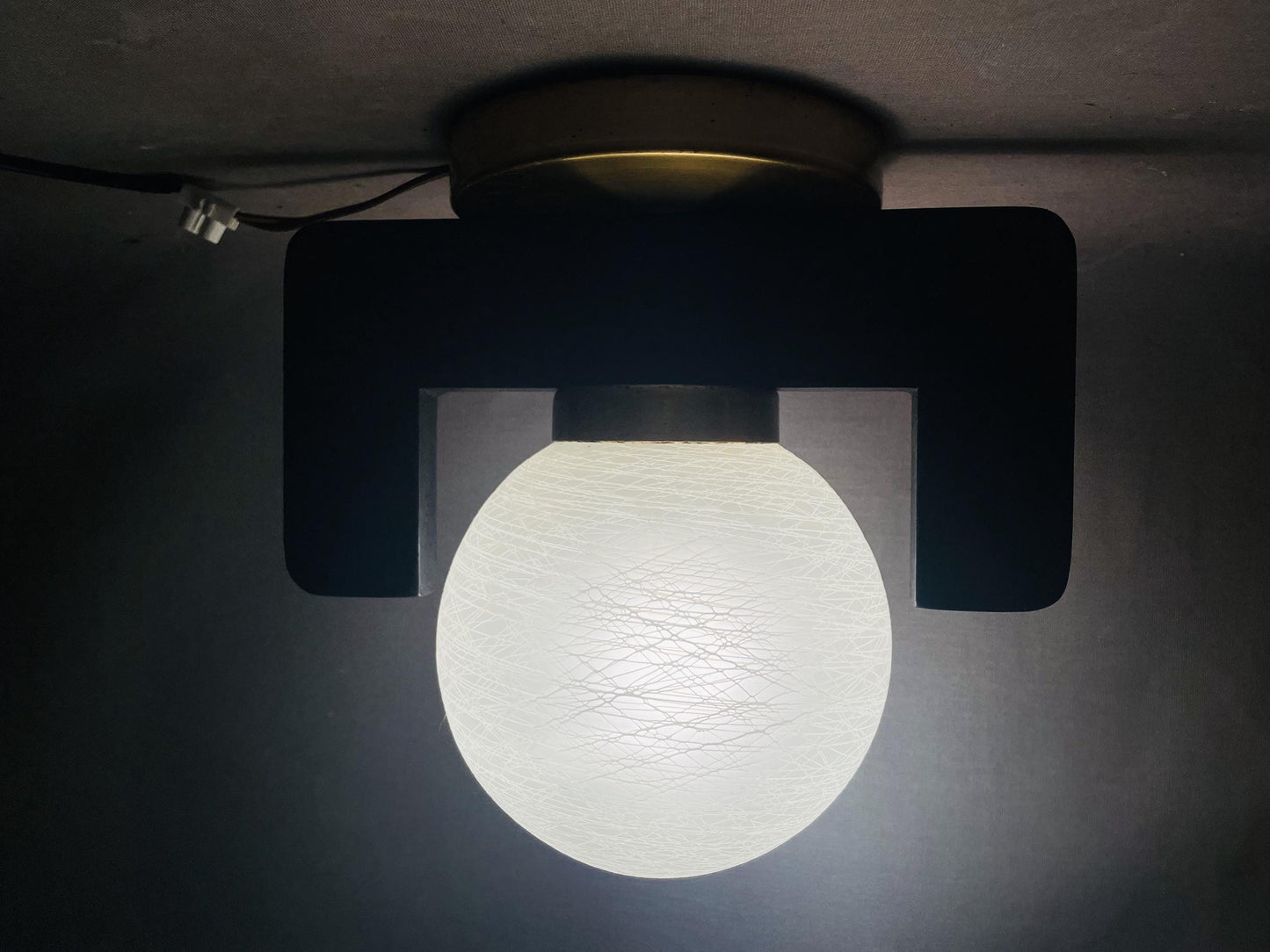 Flush ceiling mount light lights fixtures Spanish Mid Century Modern