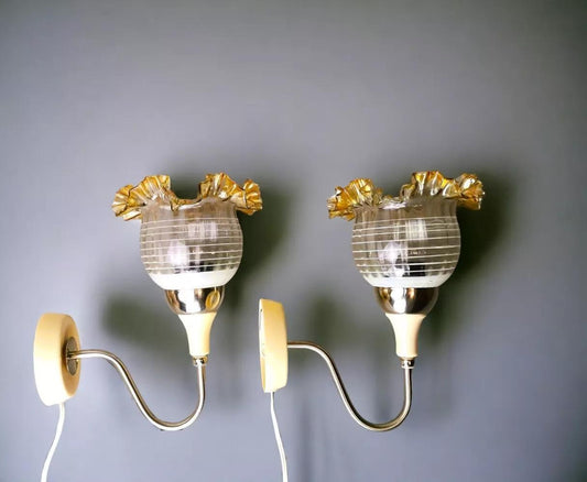 Pair plug in wall sconces