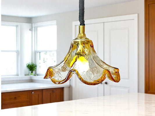 Murano glass pull down light