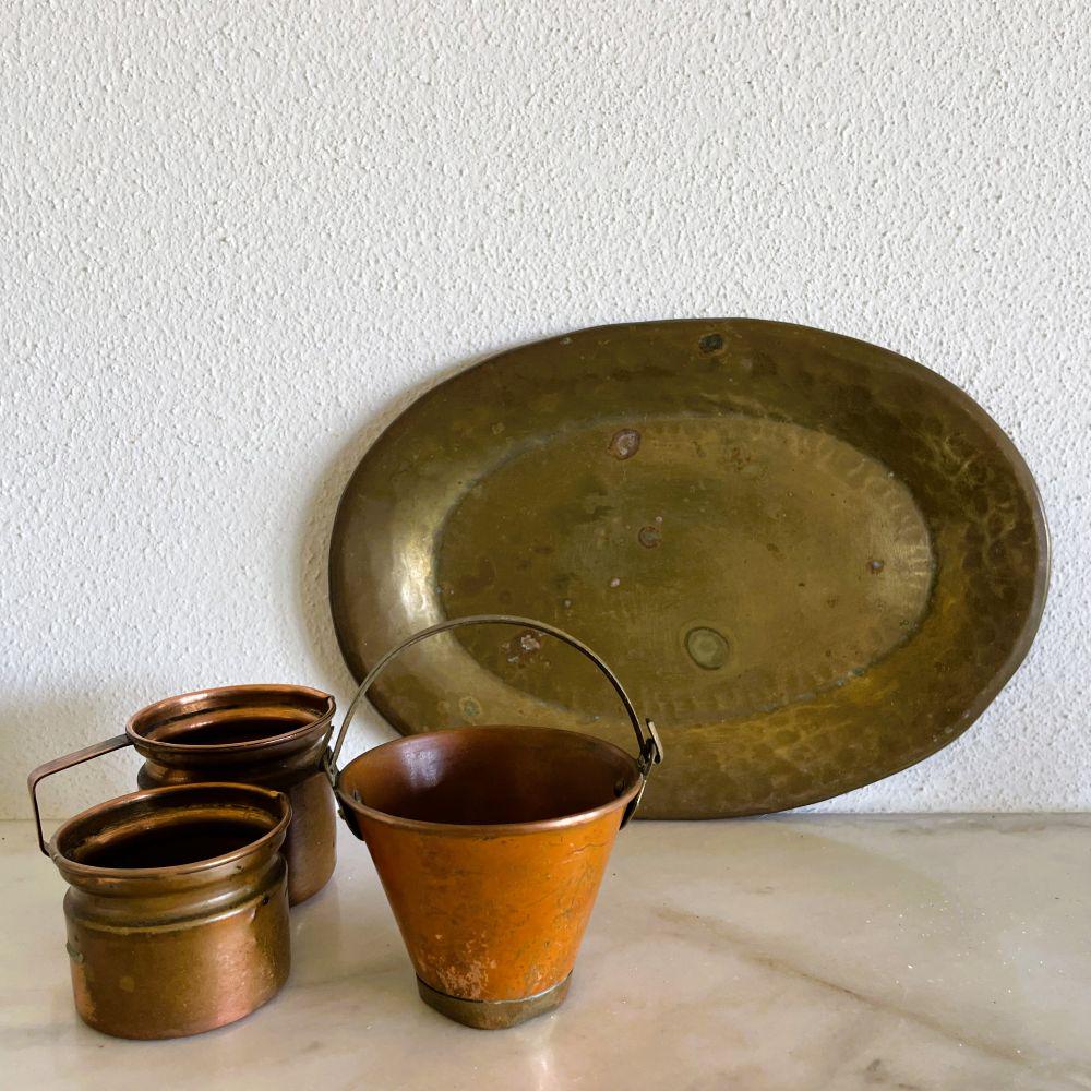 Candle holder and Miniature Bucket Set