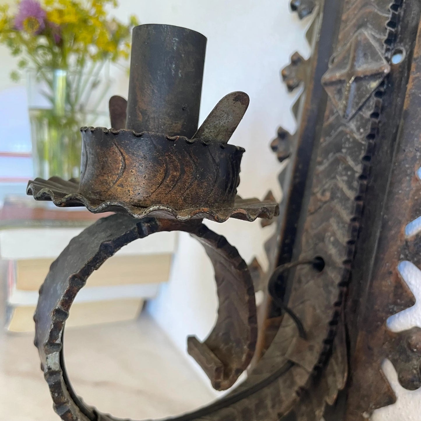 Gothic Wrought Iron Wall Sconce
