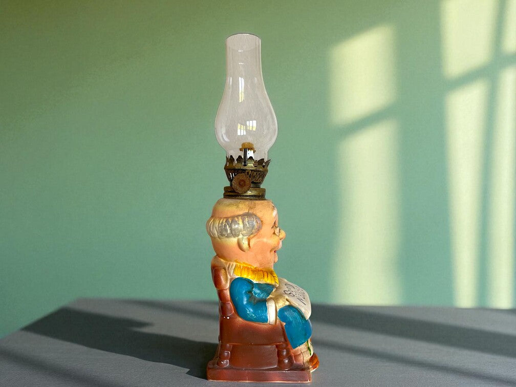 Japanese ceramic faux oil lamp
