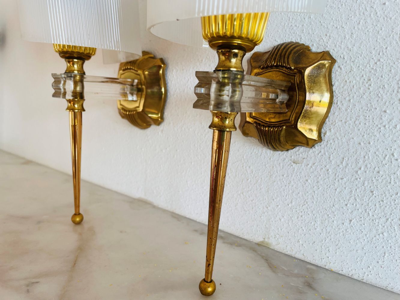 Pair of Mid-Century Modern sconces