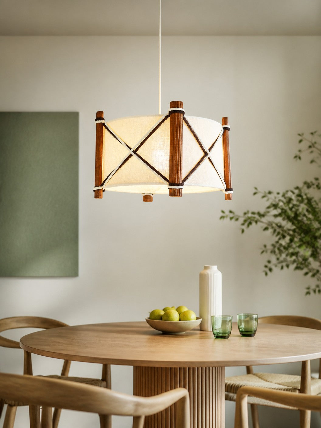 Japandi style wood  light