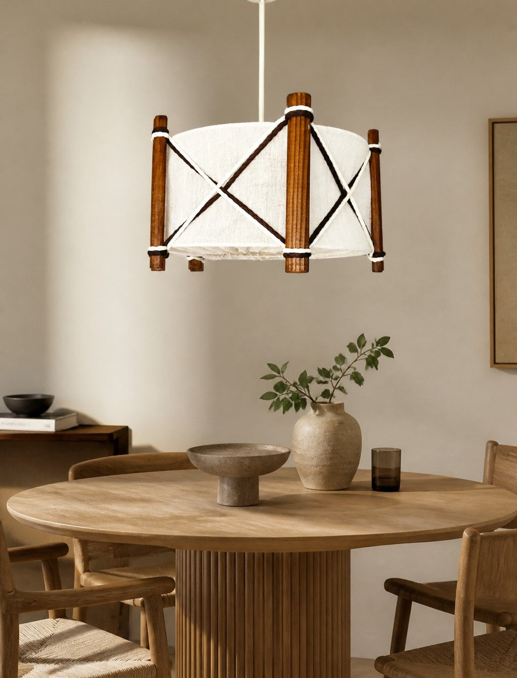 Japandi style wood  light