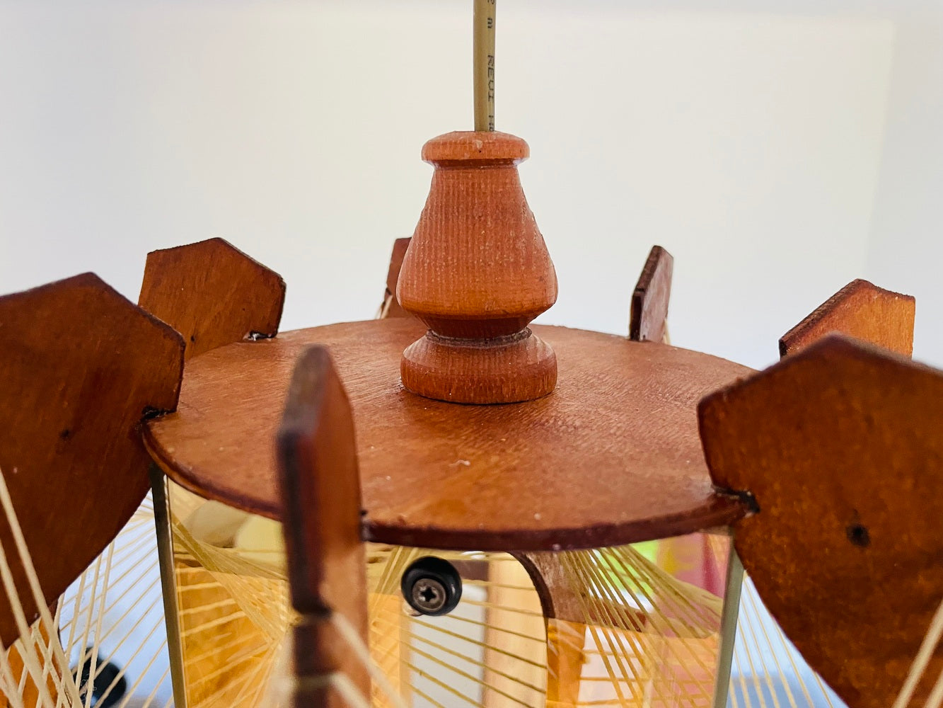 Wooden hanging lamp
