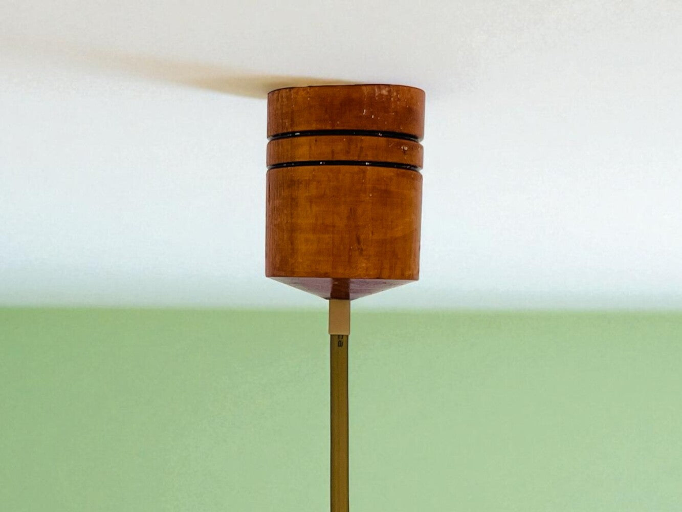 Wooden hanging lamp