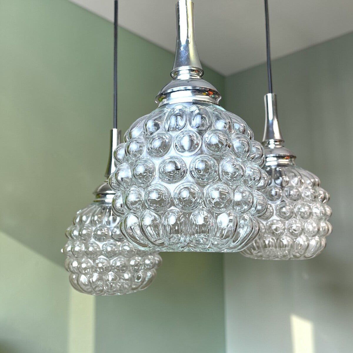 Modern Cascading Glass Chandelier