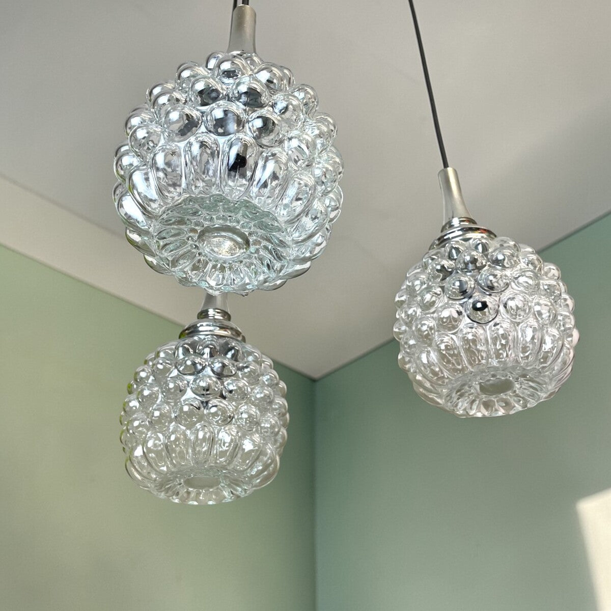 Modern Cascading Glass Chandelier
