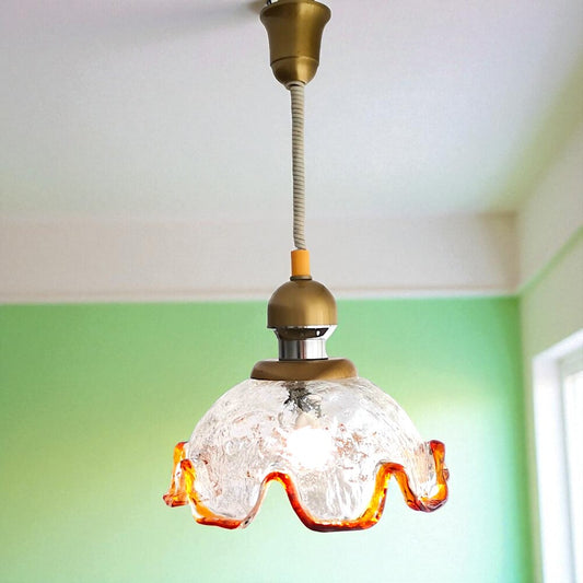 Retractable Murano glass pendant lamp