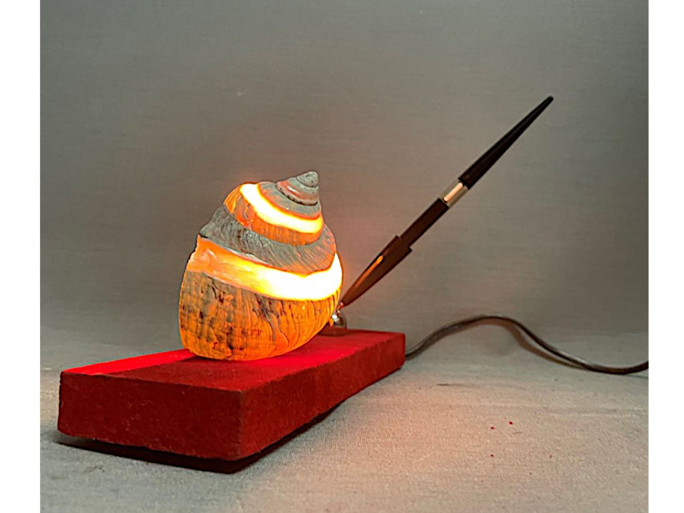 Nautical desk lamp pen set