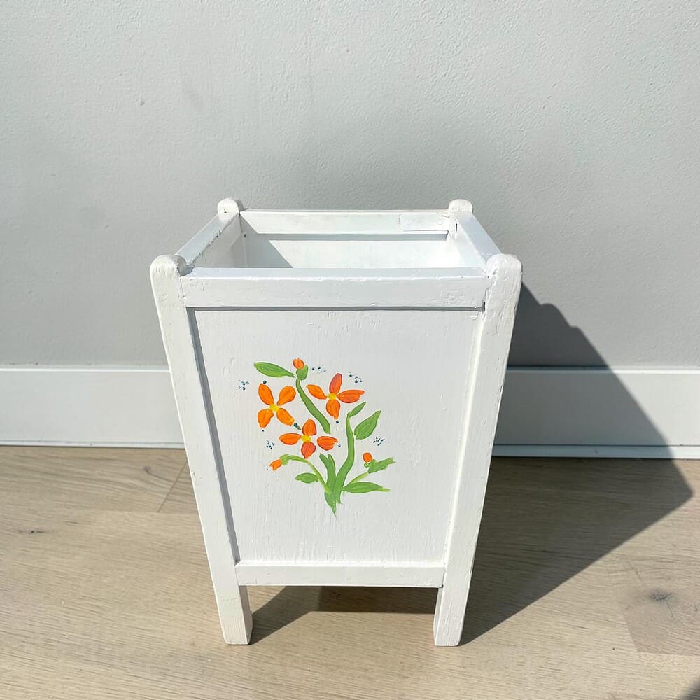 Olaio Wooden Hand Painted Planter