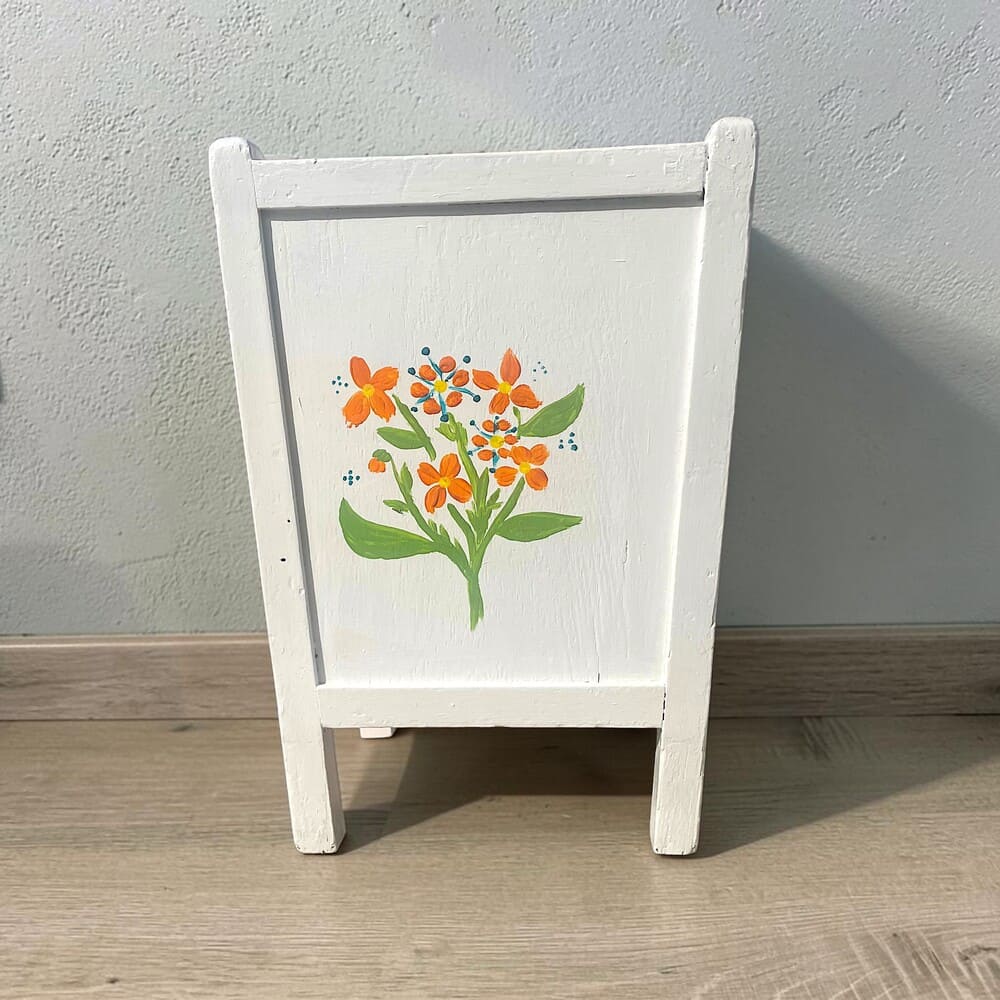 Olaio Wooden Hand Painted Planter
