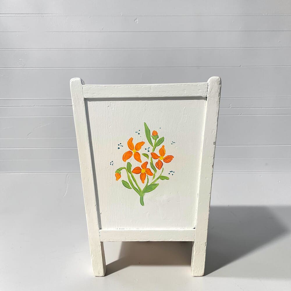 Olaio Wooden Hand Painted Planter