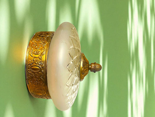 Ornate glass ceiling or wall light