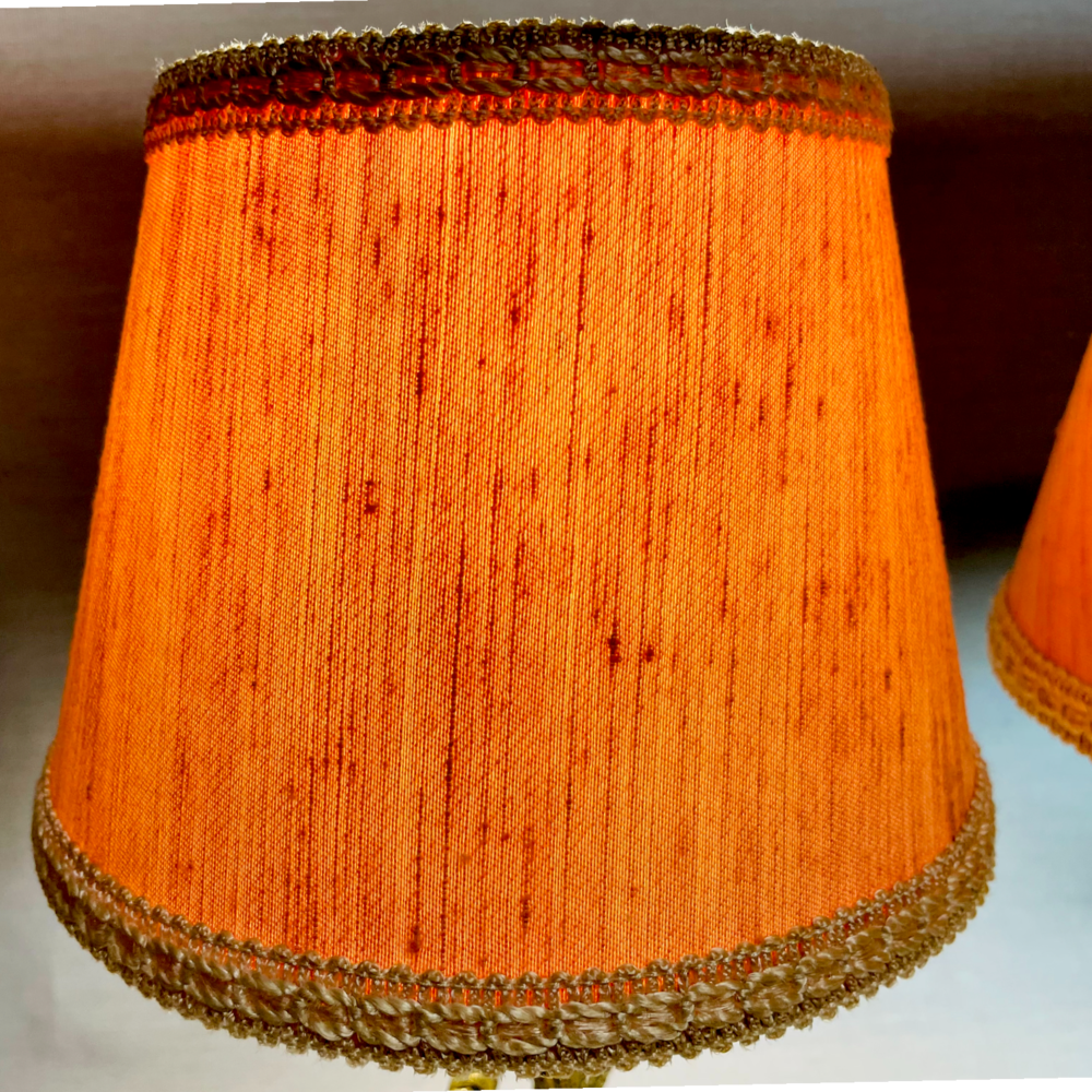 Pair Brass Bird Table Lamps
