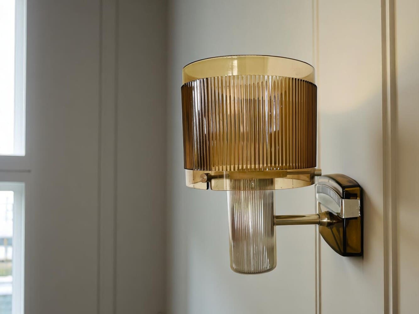 Pair of brown wall sconces