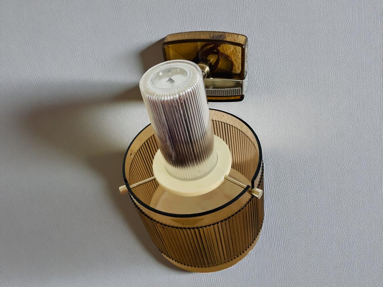 Pair of brown wall sconces