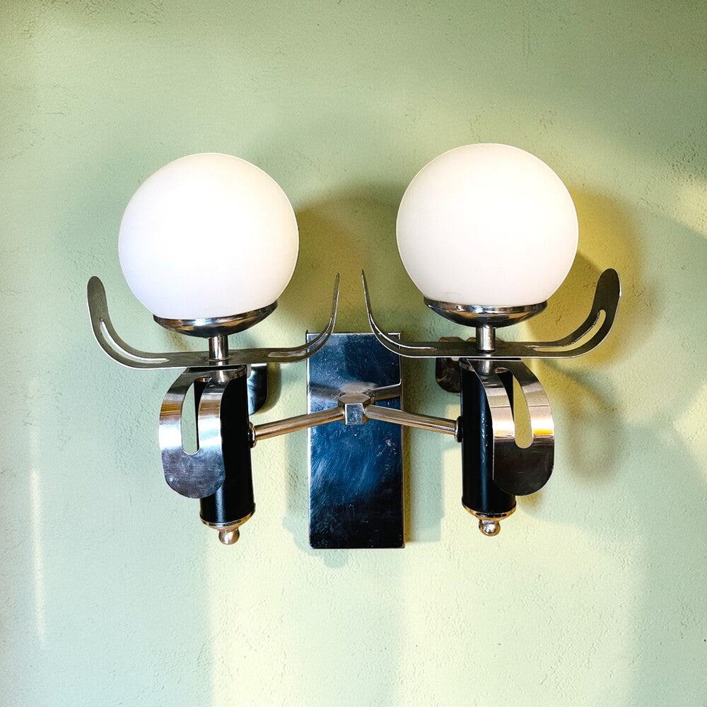 Pair Brutalist Wall Sconces