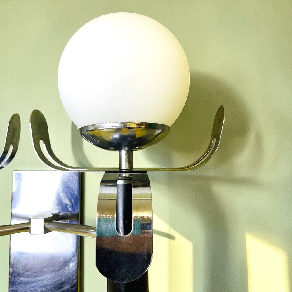Pair Brutalist Wall Sconces