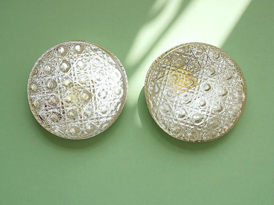 Pair glass wall sconces