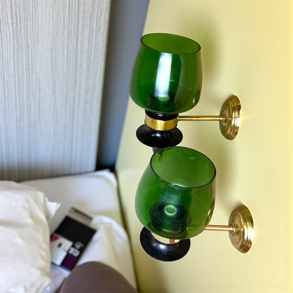 Green Glass Wall Sconces