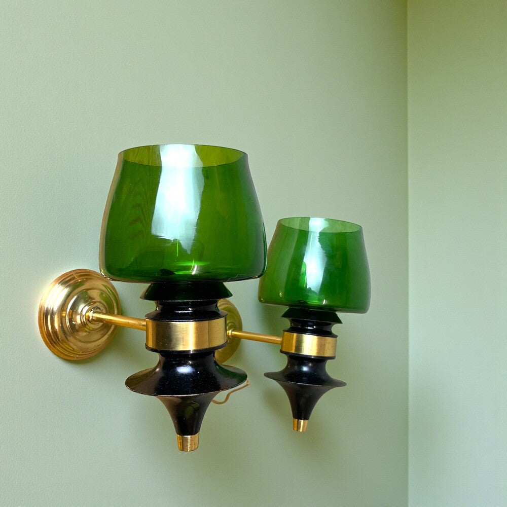Green Glass Wall Sconces