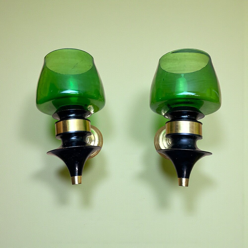 Green Glass Wall Sconces
