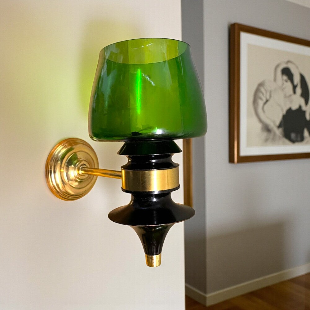 Green Glass Wall Sconces