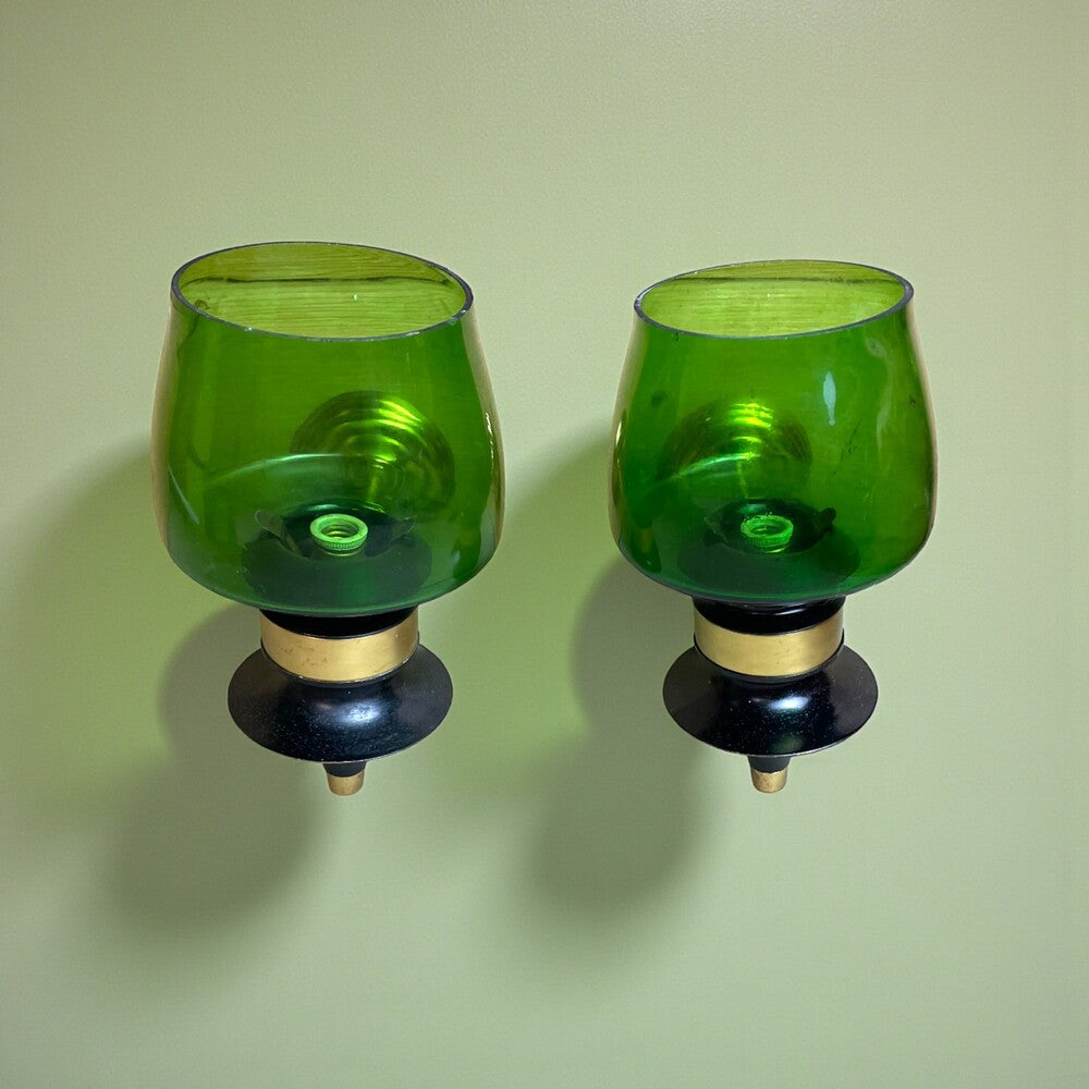 Green Glass Wall Sconces