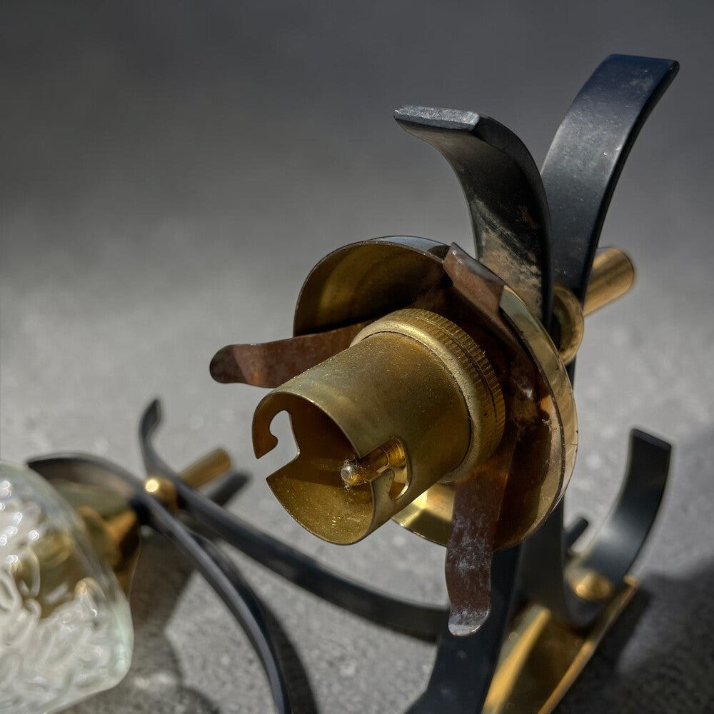 Pair Atomic Age Mid Century Wall Sconces