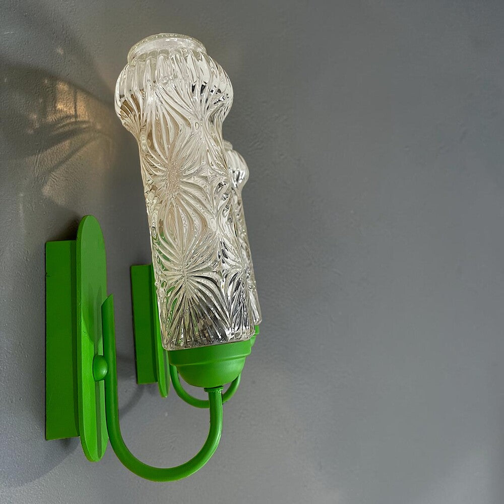 Pair of Textured Glass Wall Sconces