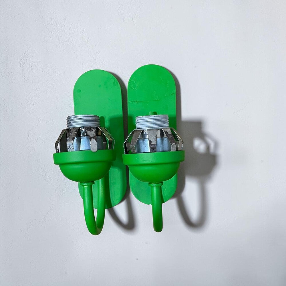 Pair of Textured Glass Wall Sconces