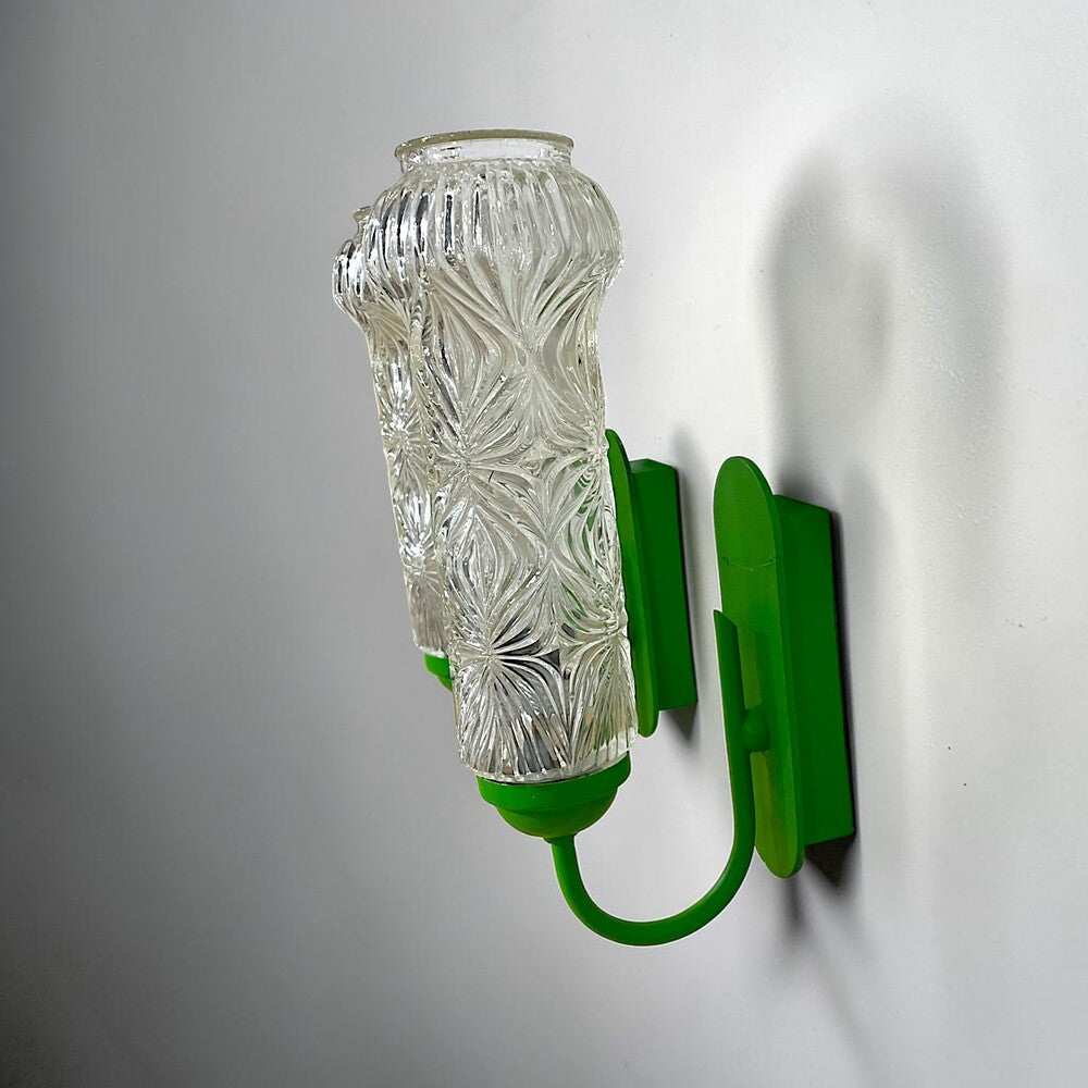 Pair of Textured Glass Wall Sconces