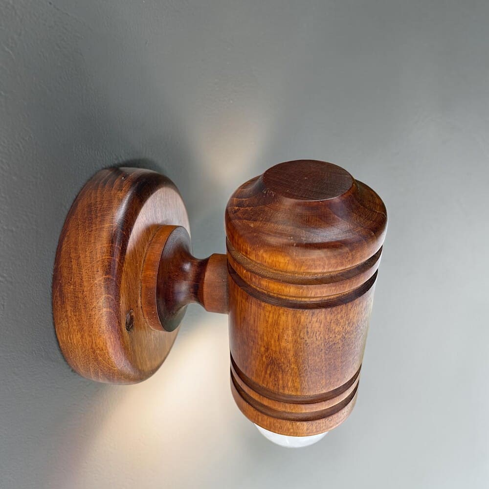 Scandinavian Wooden Wall Sconce