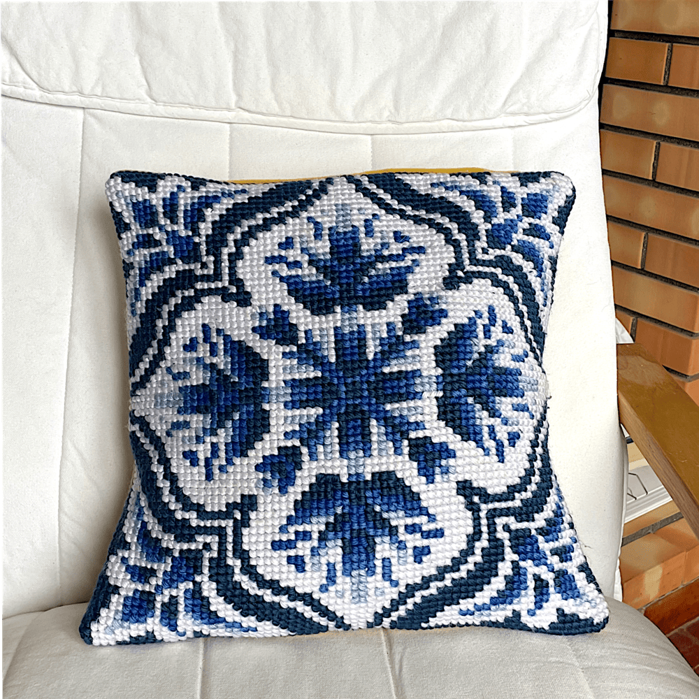 Portuguese Arraiolos Tapestry Cushion
