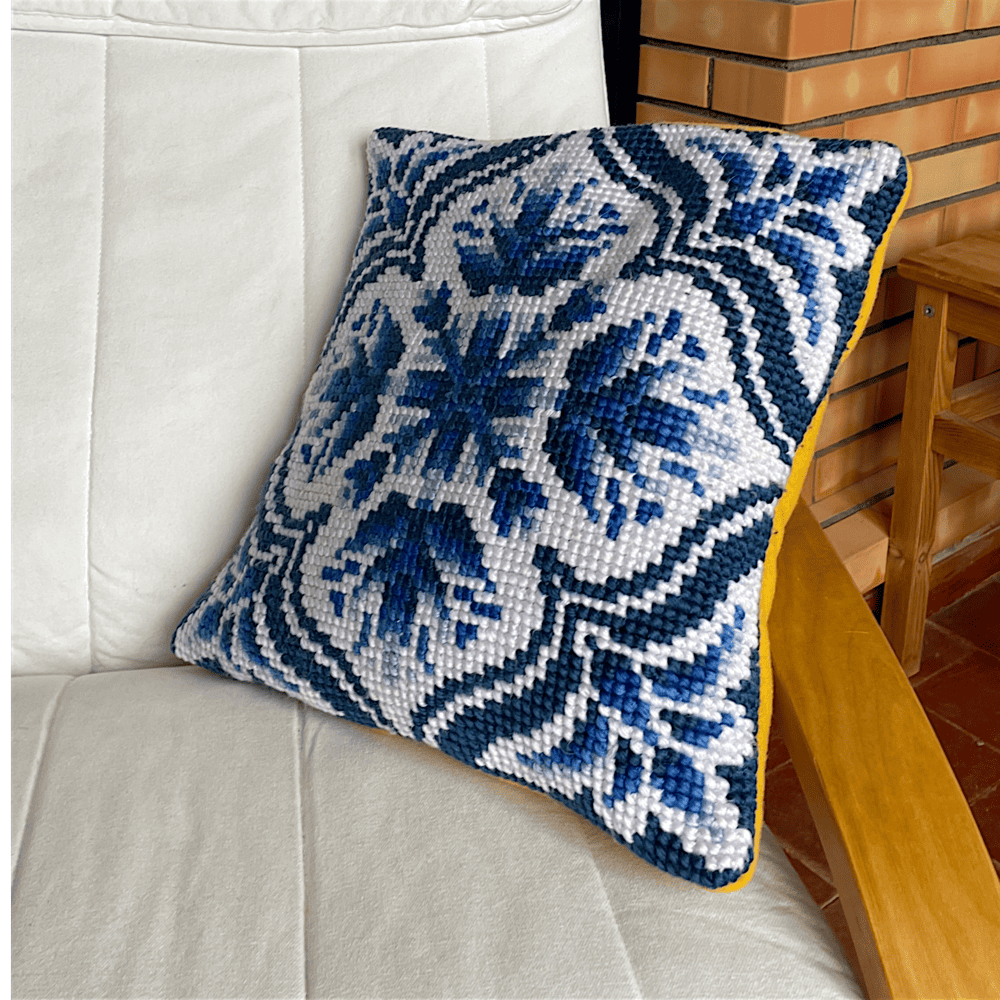 Portuguese Arraiolos Tapestry Cushion