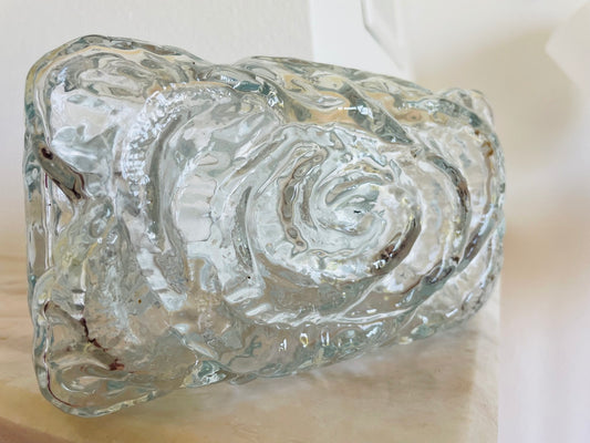 Glass flush mount light