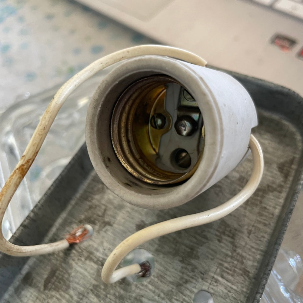 Rectangular glass flush mount light