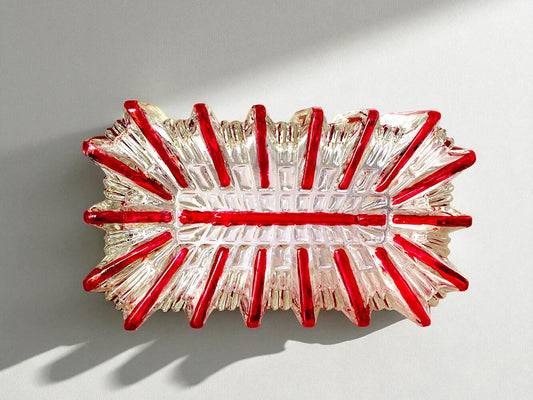 Red glass wall sconce