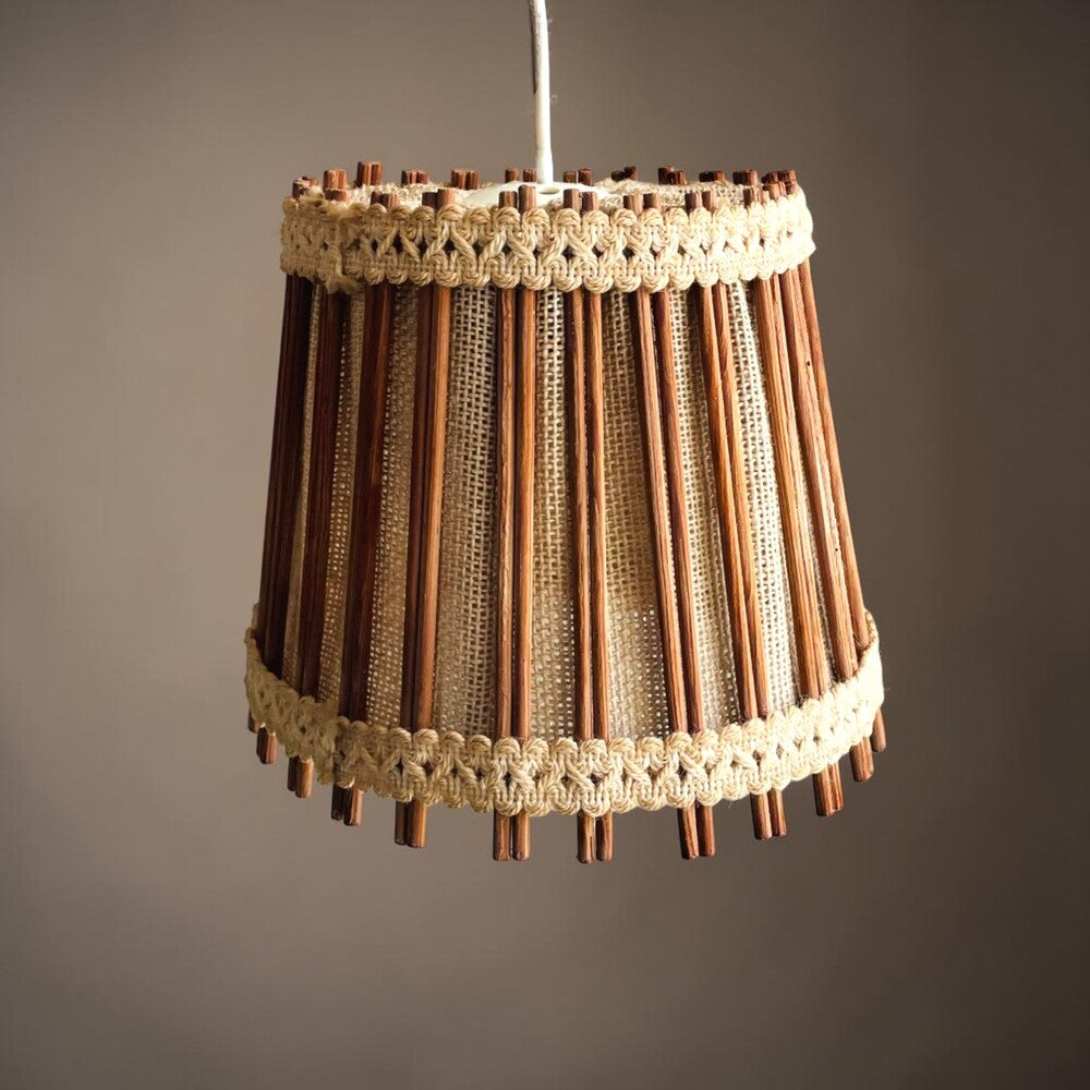 Wooden Rustic Hanging Lamp
