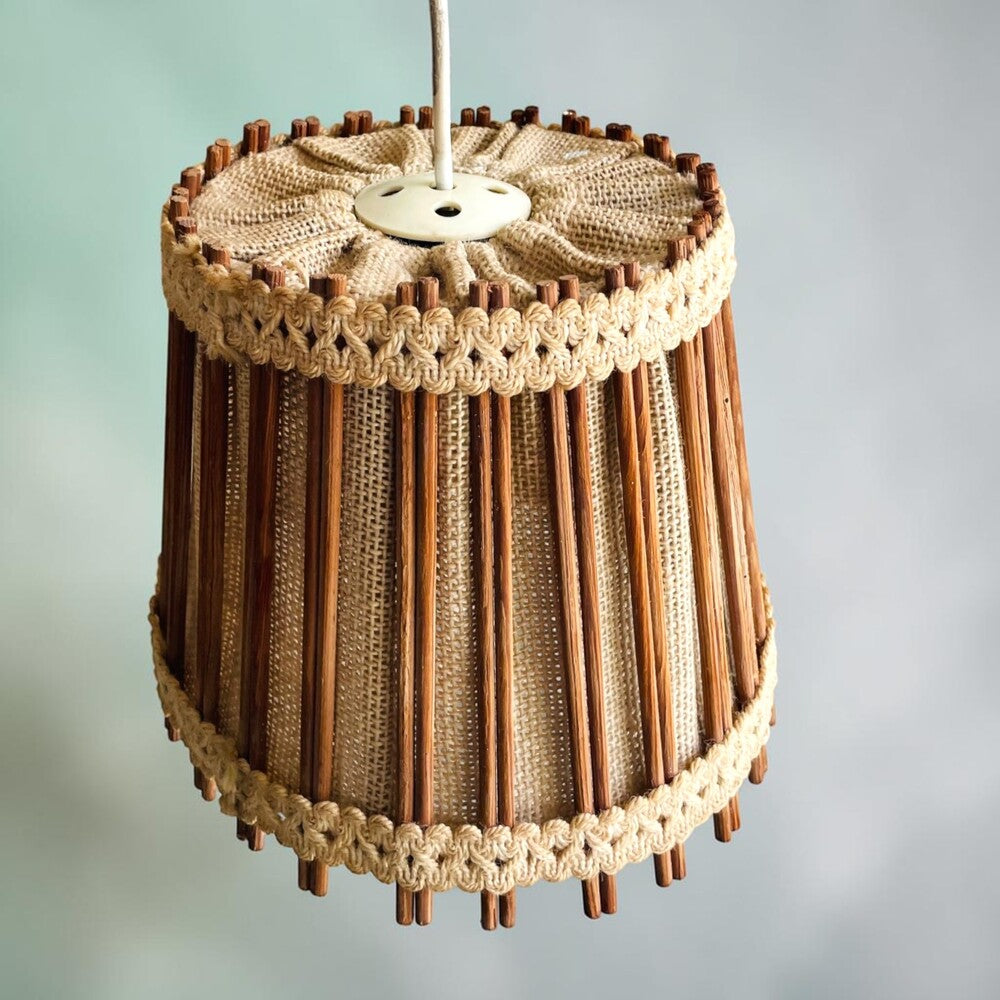 Wooden Rustic Hanging Lamp