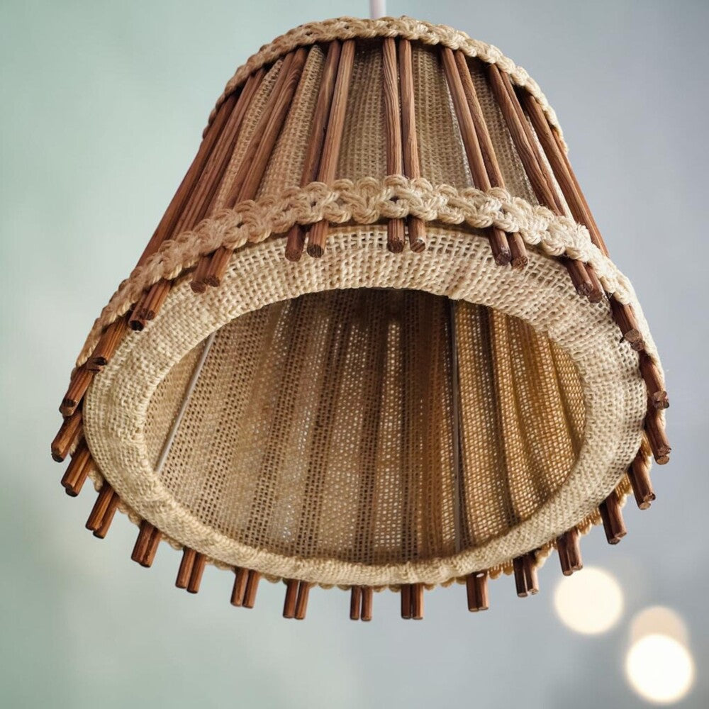Wooden Rustic Hanging Lamp