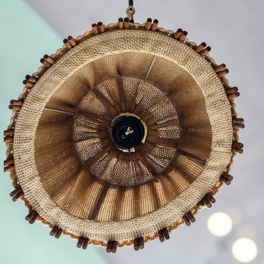 Wooden Rustic Hanging Lamp