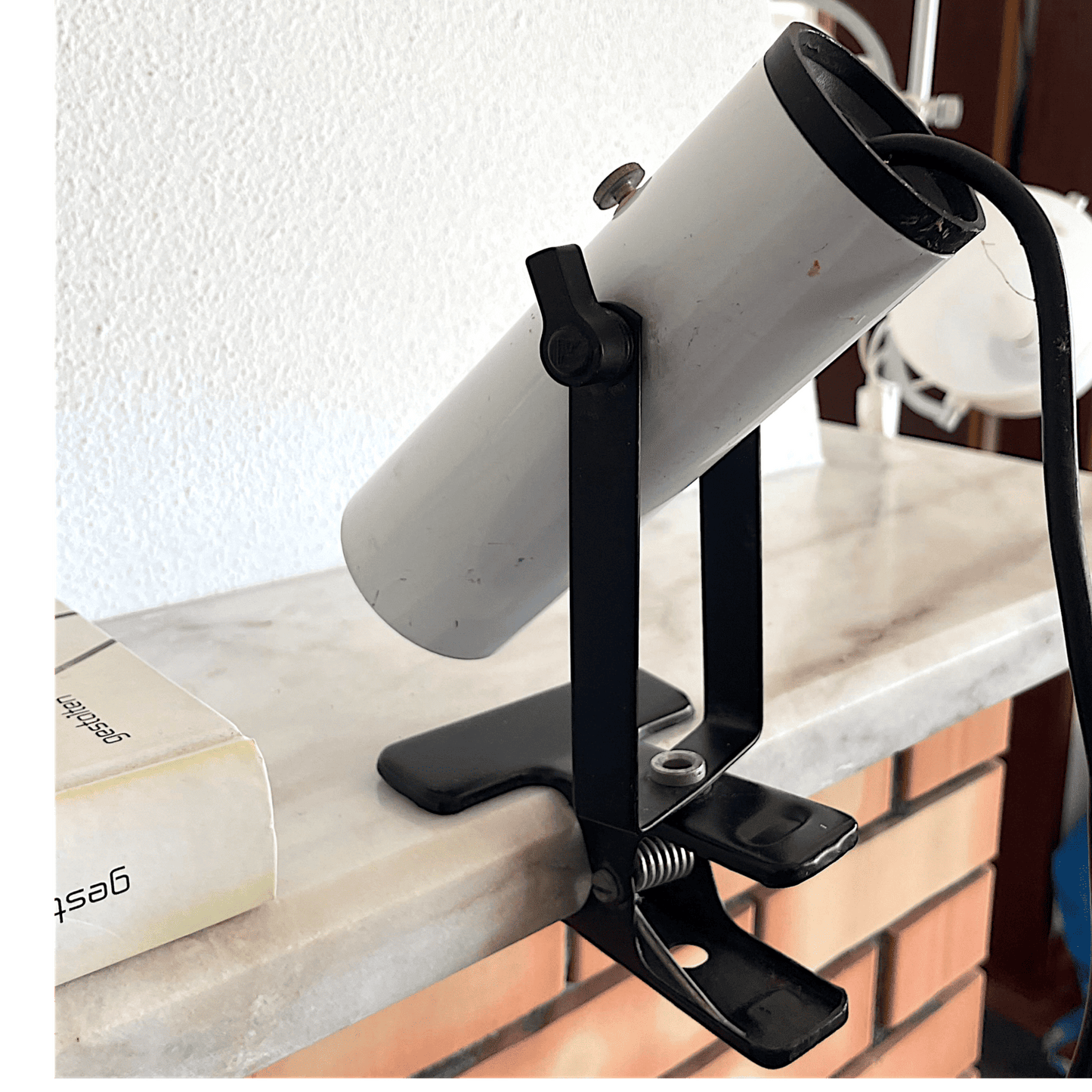 Italian Space Age Clamp Spotlight