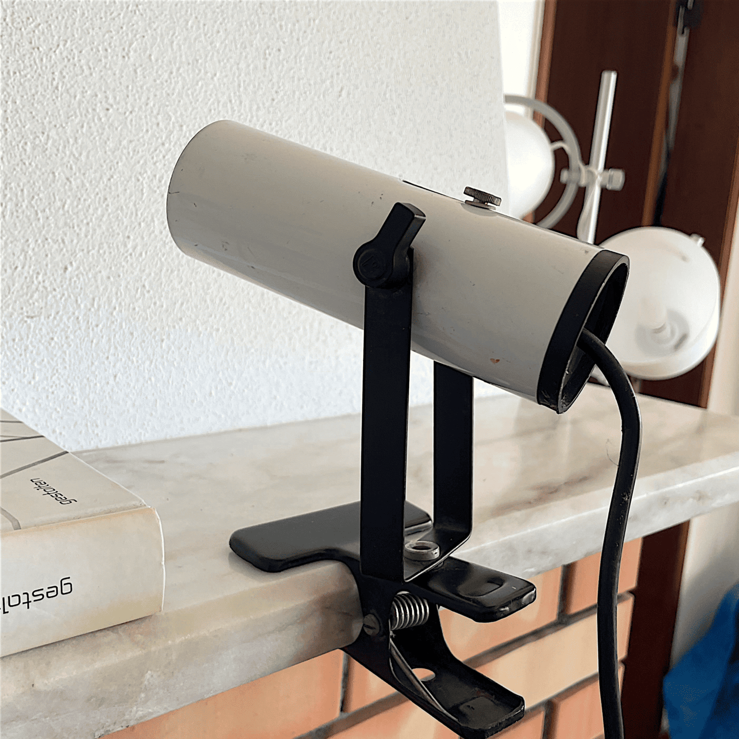 Italian Space Age Clamp Spotlight