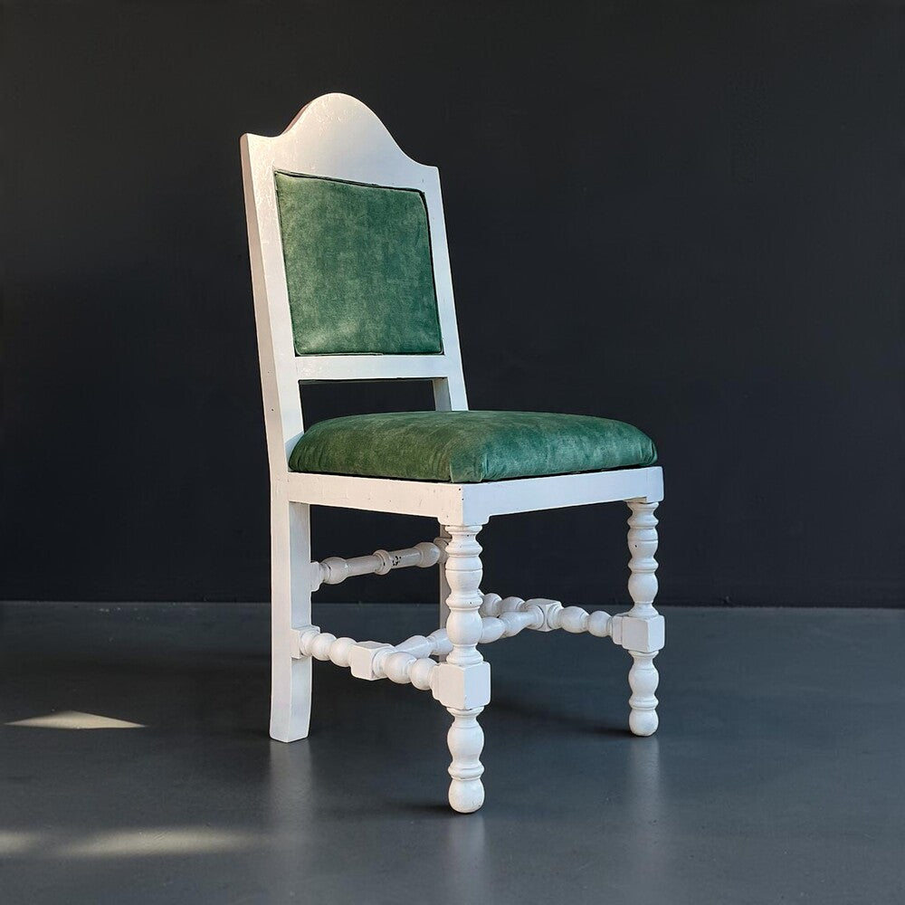 Antique Portuguese solid wood chair restored