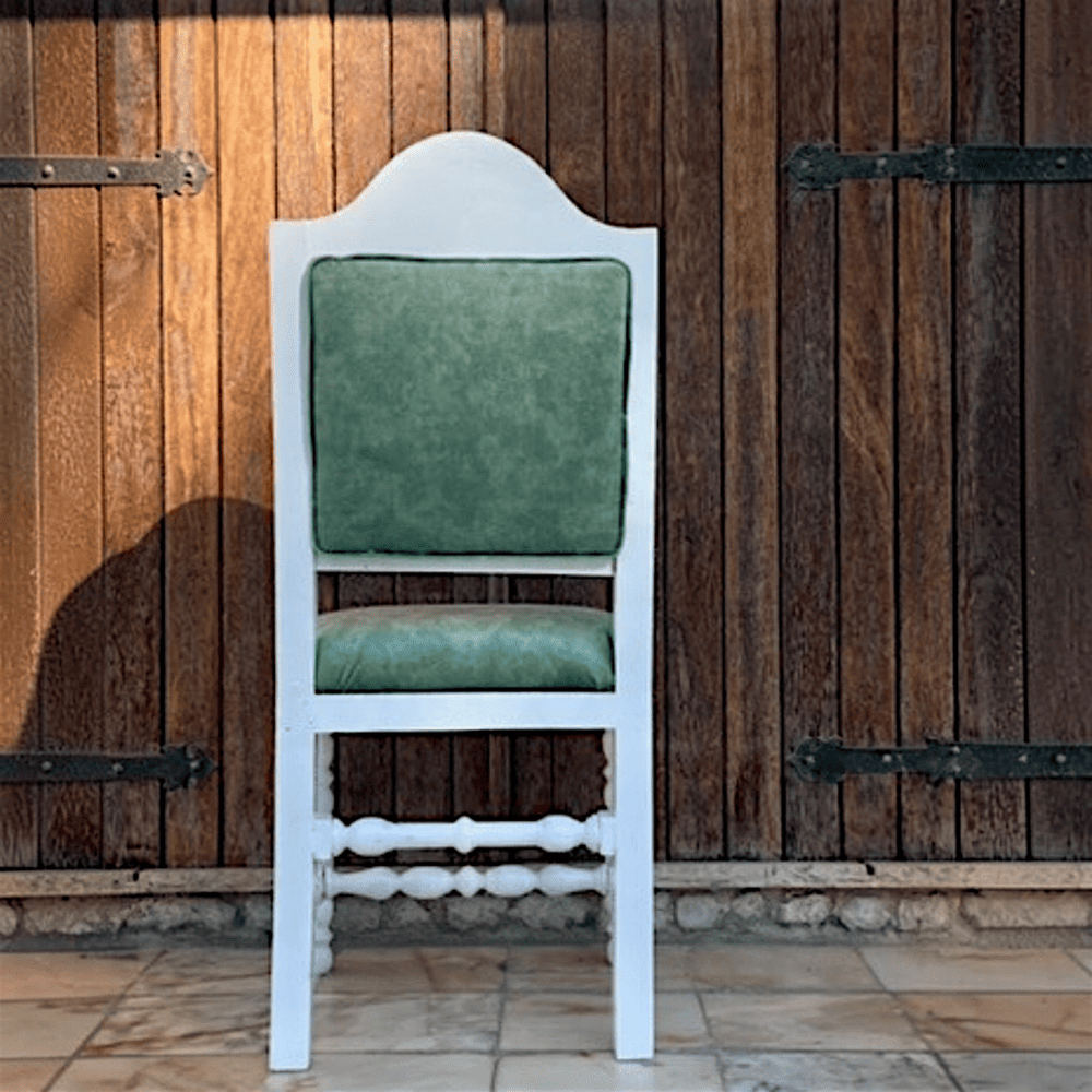 Antique Portuguese solid wood chair restored